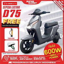 Sepeda listrik uwinfly D75 terbaru 600 watt tahun ini