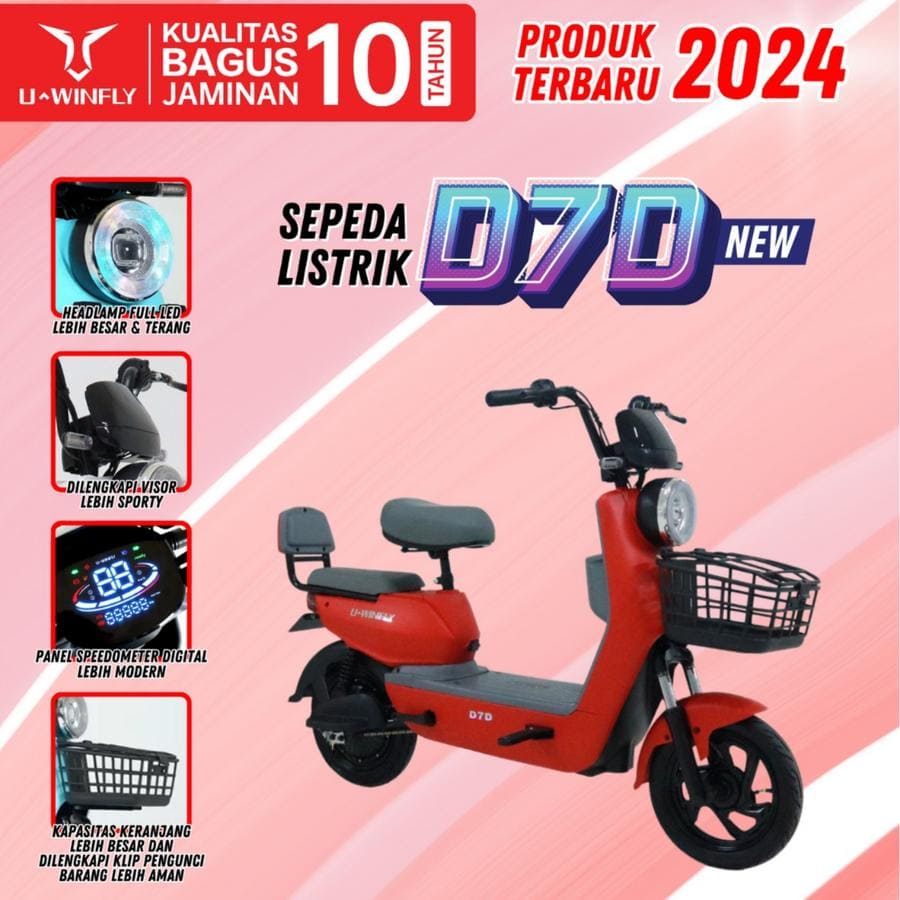 SEPEDA LISTRIK UWINFLY TYPE D7D - UWINFLY D7D SEPEDA LISTRIK - D7D - Gambar 2