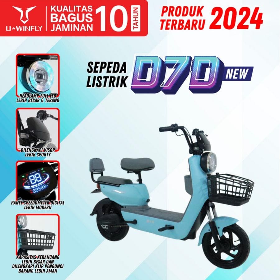 SEPEDA LISTRIK UWINFLY TYPE D7D - UWINFLY D7D SEPEDA LISTRIK - D7D - Gambar 5