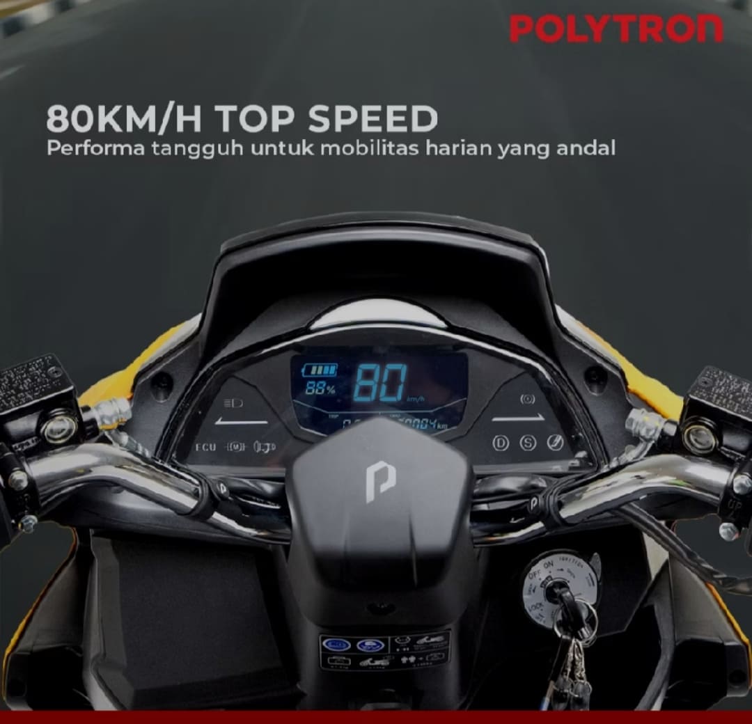 SUBSIDI POLYTRON Fox S Electric Sepeda Motor Listrik - OTR JABODETABEK - Graphite Gr