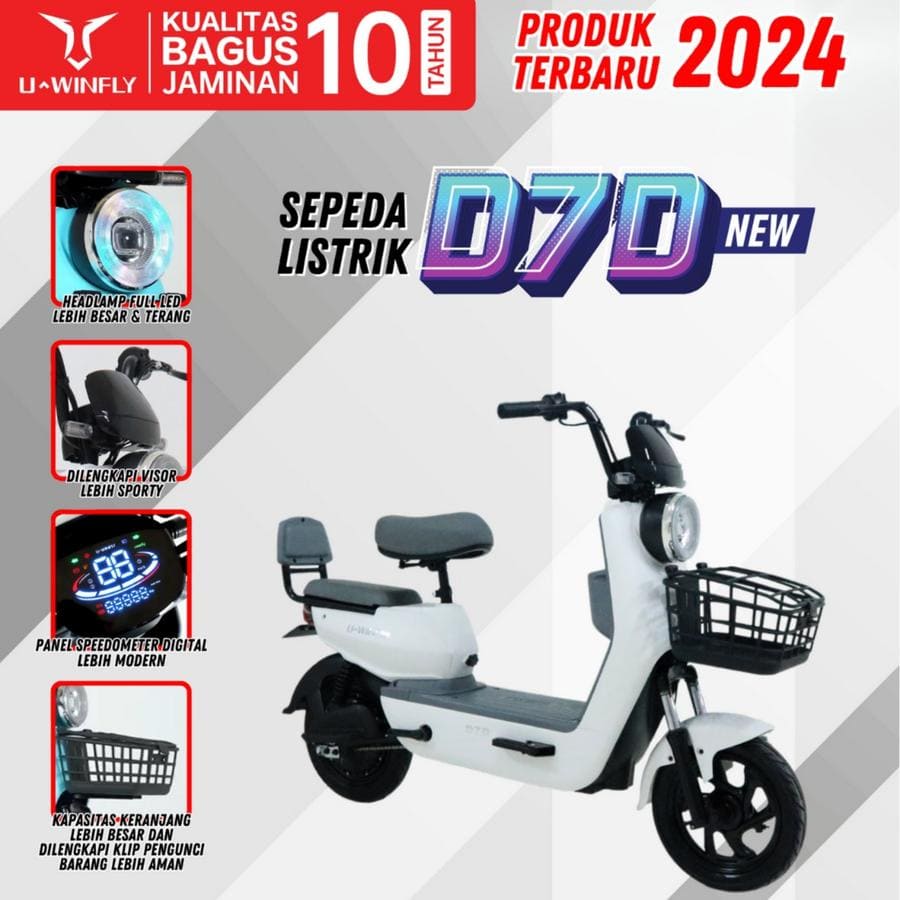 SEPEDA LISTRIK UWINFLY TYPE D7D - UWINFLY D7D SEPEDA LISTRIK - D7D - Gambar 4