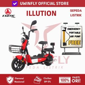 Sepeda Listrik Uwinfly D60 Garansi Resmi - ILLLUTION RED