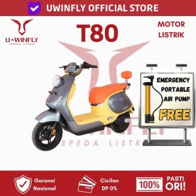 Sepeda Motor Listrik Uwinfly T80 Garansi Resmi Uwinfly - Hitam