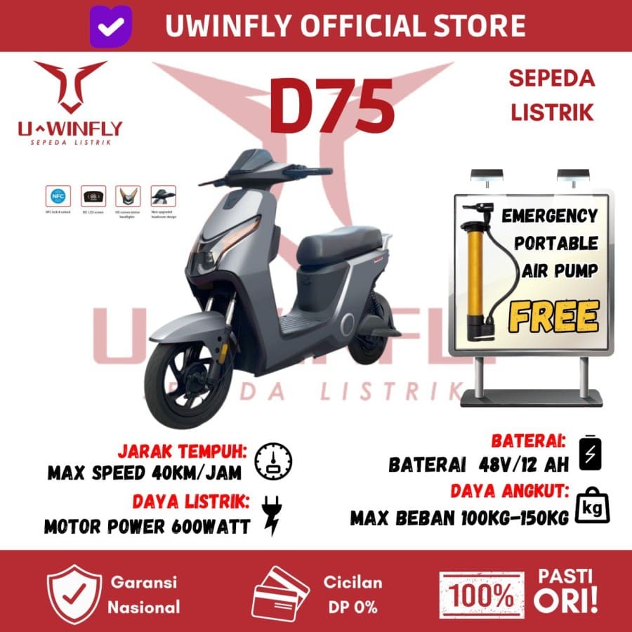 Uwinfly D75 600Watt Garansi Resmi - Biru