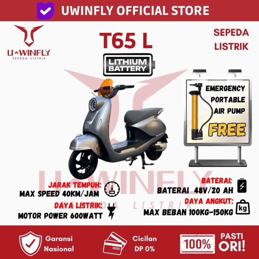 Uwinfly T65L 600Watt Garansi Resmi - Biru