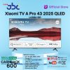 Xiaomi Mi TV A Pro 43" 2025 QLED 4K UHD Dolby audio Android Smart Google TV digital garansi resmi - 4K QLED 2025, JNE-packingkayu