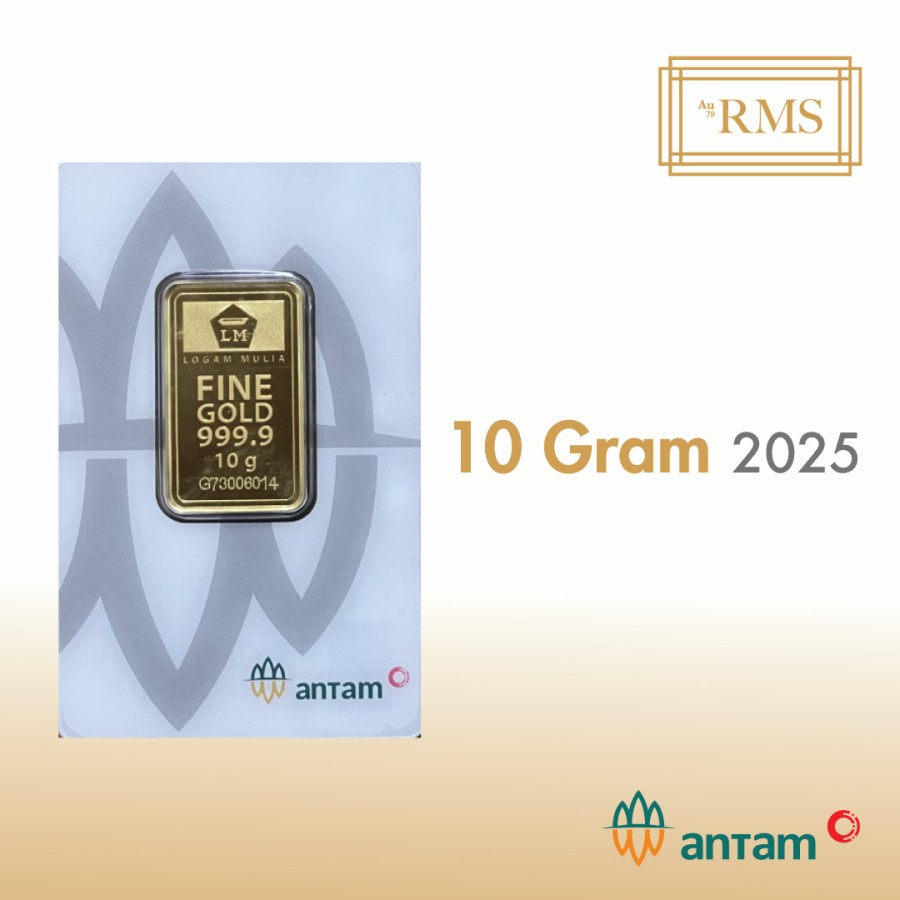 10 GR (GRAM) LOGAM MULIA/LOGAM MULIA ANTAM/LM/EMAS ANTAM BERSERTIFIKAT