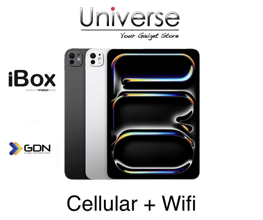 Apple iPad Pro M4 13" inch Cellular + Wifi - Garansi Resmi Apple Indonesia - 256GB, Space Black