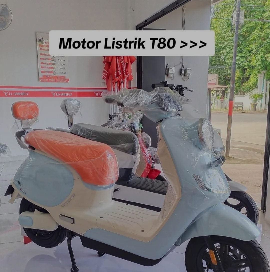 Sepeda Motor Listrik Uwinfly T80 Garansi Resmi Uwinfly - Hitam - Gambar 5