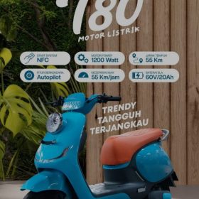 Sepeda Motor Listrik Uwinfly T80 Garansi Resmi Uwinfly - Hitam