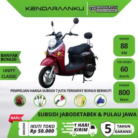 Motor Listrik Subsidi Greentech UNITY CLASSIC - OTR TANGERANG - Merah, Off The Road