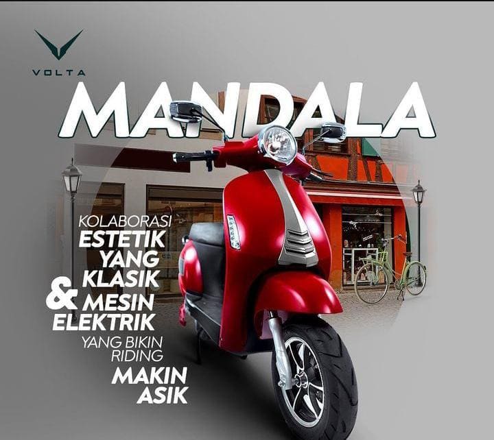 (BOOKING FEE) VOLTA MANDALA MOTOR LISTRIK - Merah