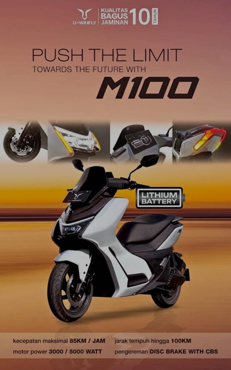 Motor Listrik Uwinfly M100 Lithium - Barang Original & Bergaransi Resmi UWINFLY - NFC & OTR - Ungu Violet, Off The Road