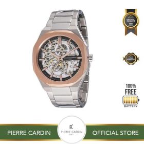 Pierre Cardin Watch CF.1002.MU, Élysée Automatique Two Tone Moonless Night, 42 mm - Jam Tangan Pria