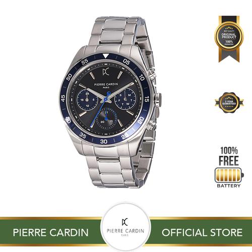 Pierre Cardin Watch CF.1004.MS.3, Nation Cristal Stainless Naval Academy, 42 mm - Jam Tangan Pria